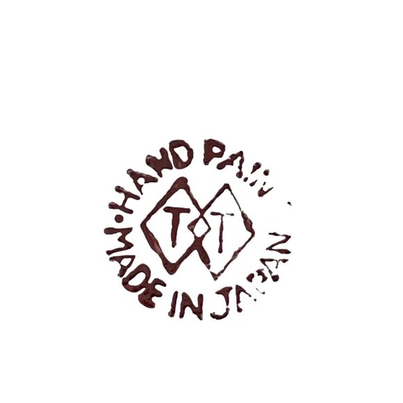 TT  Takito Hand Painted Japan Footed Scalloped Edge Luster Ware Bowl & Plate - Picture 5 of 6